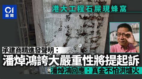 港大石屎|港大工程石屎現蜂窩 承建商精進：潘焯鴻誇大嚴重性。